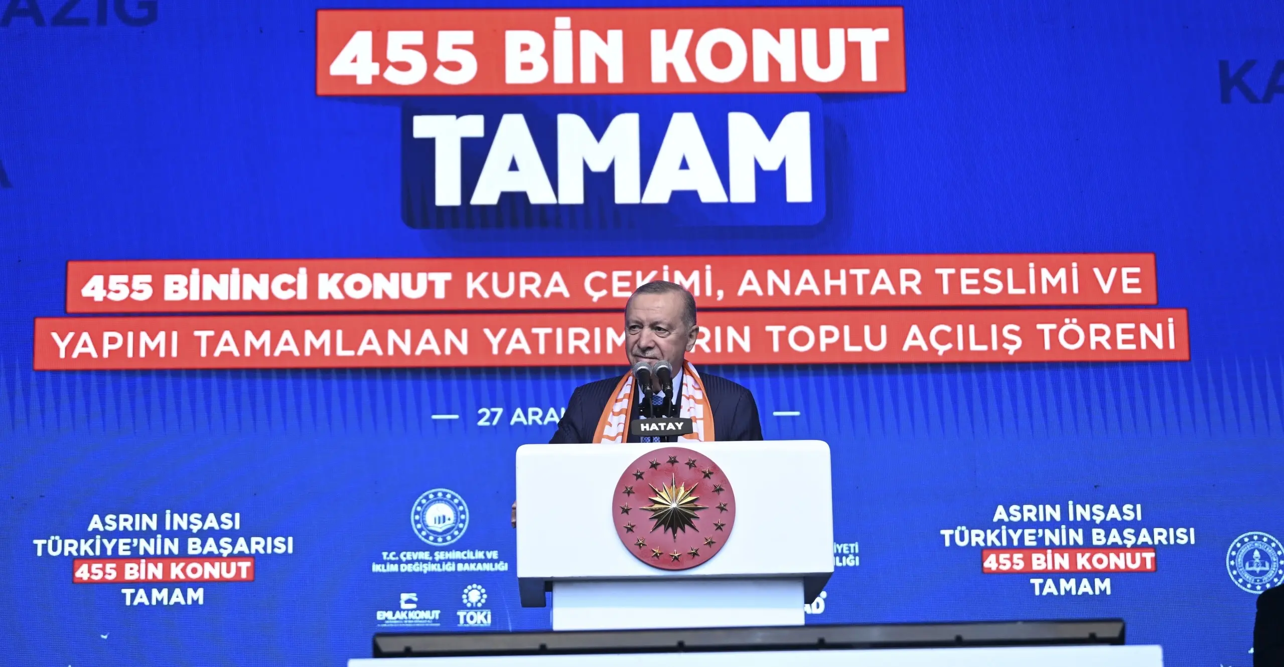 “455 bininci afet konutumuzu hak sahibi kardeşlerimize teslim etmenin gururunu yaşıyoruz”